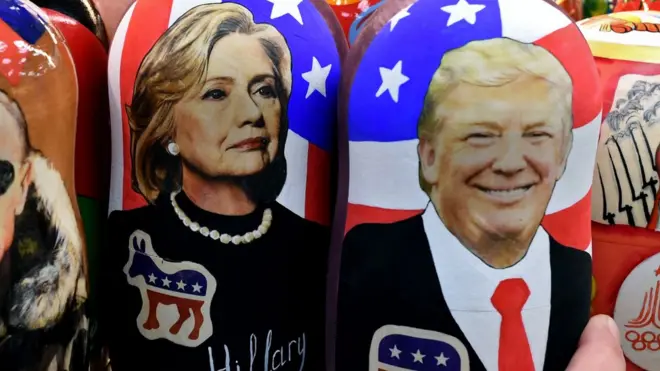 Hillary Clinton dan Donald Trump bersaing untuk menggantikan Barack Obama yang sudah dua kali menjabat sebagai presiden AS.