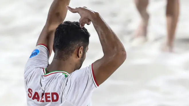 Iranian beach football player Saeed