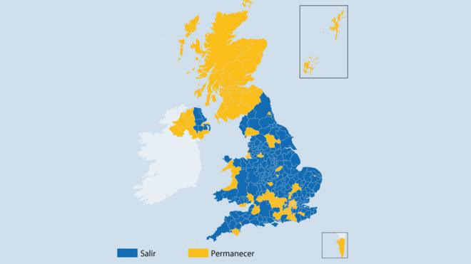 Divisiones en Reino Unido