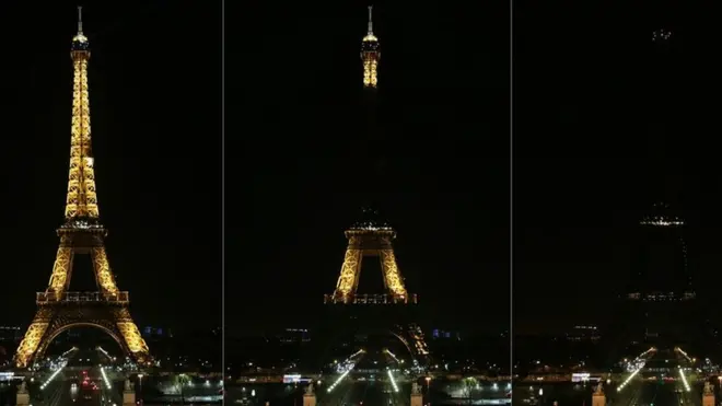 د فرانسې دغه څلي رڼا ګانې له ځايي مهال سره سم د شپې پر ۱۲ بجې او ۴۵ دقیقو د پاریس ښاروالې ان هیدالګو په امر مړې شوې.