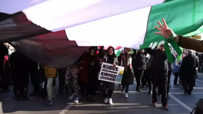 Fatih'te Kudüs protestosu