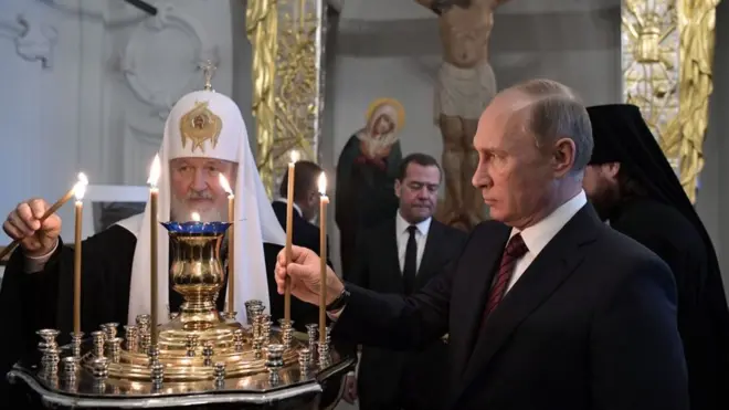 Патріарх Московський Кирило та президент Росії Володимир Путін