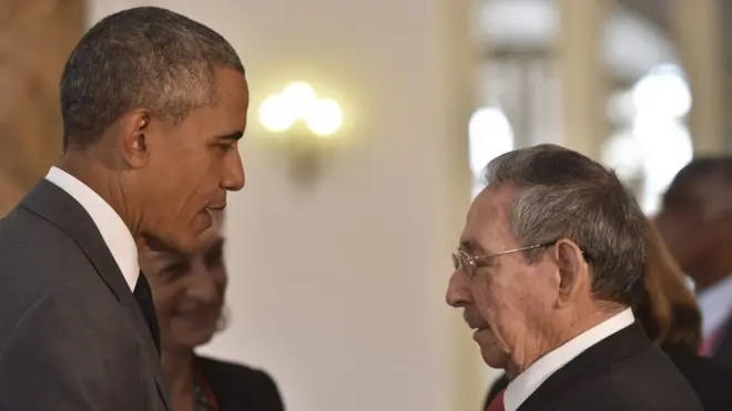 Барак Обама стал первым за 88 лет президжентом США, приехавшим с визитов на Кубу, там он встречался с лидером страны Раулем Кастро