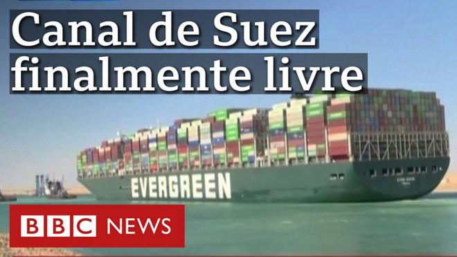 Depois de quase uma semana de uma enorme operação de desencalhe, o cargueiro Ever Given finalmente destravou a circulação no Canal de Suez, nesta segunda-feira (29/3).