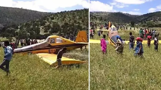 አነስተና አውሮፕላን ወድቆ