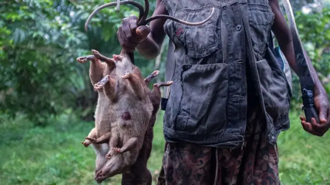 Man wey hold three dead rats