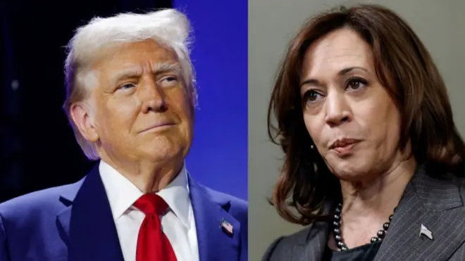 डोनाल्ड ट्रम्प आणि कमला हॅरिस