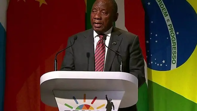 Le président Cyril Ramaphosa au sommet des BRICS, à Johannesbourg