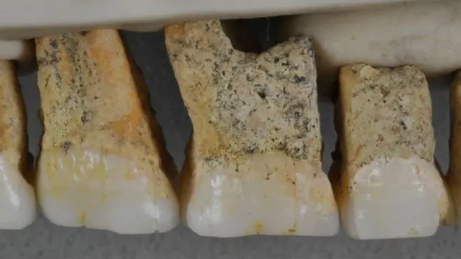 ان آثار میں کم از کم تین بالغوں اور بچوں کی 13 باقایات دریافت ہوئی ہیں، جن میں دانت، ہاتھ اور پاؤں شامل ہیں