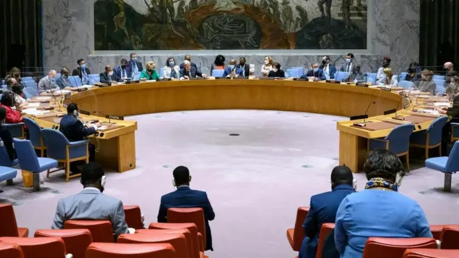 በፀጥታው ምክር ቤት ስብሰባው ሲካሄድ