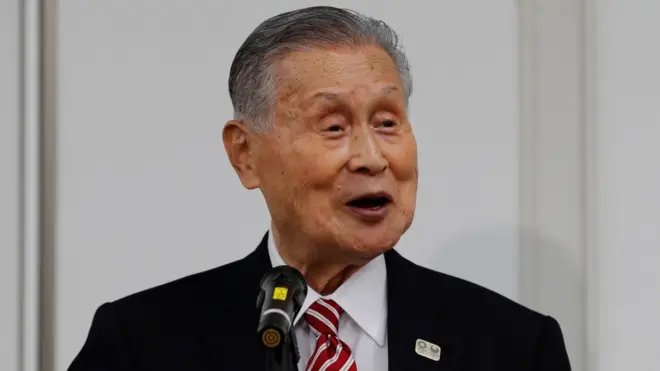 Le président de Tokyo 2020, Yoshiro Mori, s'exprime lors d'une conférence de presse à Tokyo, au Japon, le 4 février 2021.