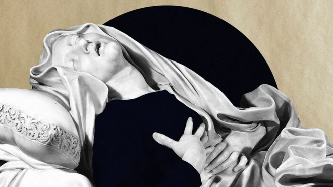 L'Extase de la bienheureuse Ludovica Albertoni, une sculpture de Gian Lorenzo Bernini, dit Le Bernin, réalisée en 1674, conservée dans l'église San Francesco a Ripa, à Rome