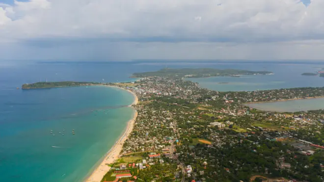 Aerial view of Trincomalee Town