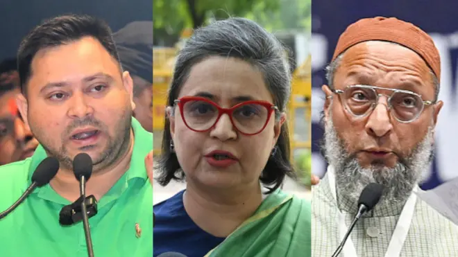 आरजेडी नेता तेजस्वी यादव, टीएमसी सांसद सागरिका घोष और एआईएमआईएम सांसद असदुद्दीन ओवैसी ने बिहार चुनाव से पहले वोटर लिस्ट में सुधार की कवायद पर सवाल उठाए हैं