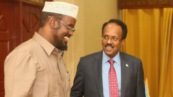 Madaxweyne Farmaajo iyo Axmed Madoobe (SAWIR HORE)