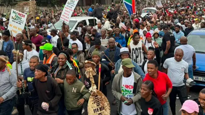 Awọn oluwọde nilẹ South Africa n fi ẹhonu han sawọn ajeji to wa nilẹ wọn