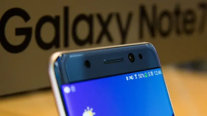 Le Galaxy Note 7 présenté au public lors d'une exposition