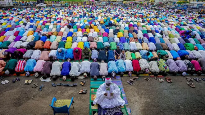 Faithful for Eid praying ground