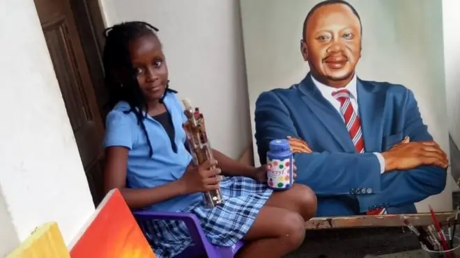 Sheila na picha ya rais Uhuru kenyatta