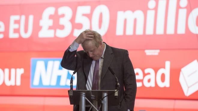 Борис Джонсон во время кампании перед референдумом о "брексите"