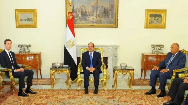 زار وفد أمريكي رفيع المستوى برئاسة جاريد كوشنر كبير مستشاري الرئيس الأمريكي مصر بالتزامن مع تقارير وقف المعونات.