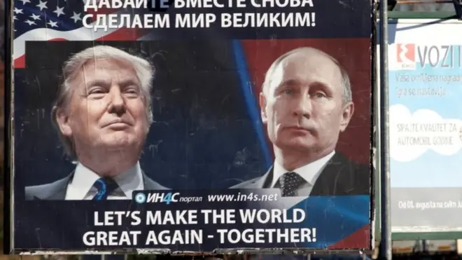 لوحة إعلانات تُلخّص التوجه السياسي المحتمل للعلاقات بين البلدين مستقبلا