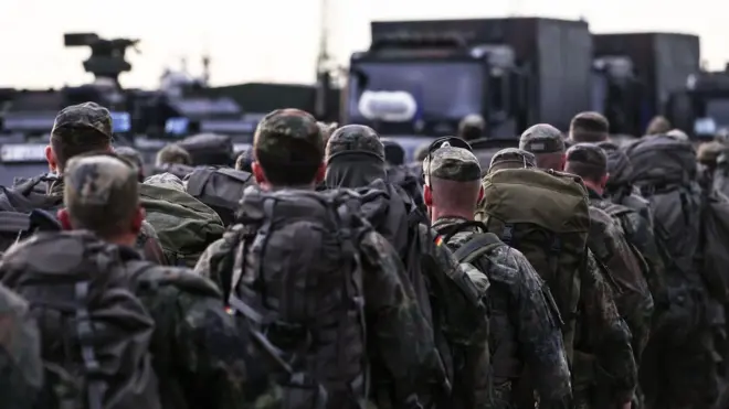 немецкие солдаты в Гамбурге