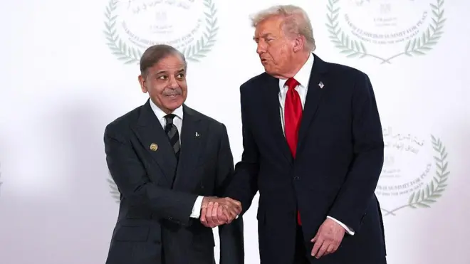 پاکستانی وزیر اعظم شہباز شریف اور امریکی صدر ڈونلڈ ٹرمپ