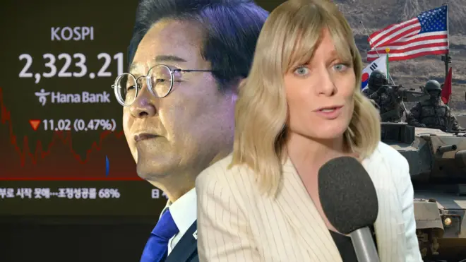 이재명 후보와 진 맥켄지 특파원 콜라주 사진