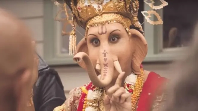 بھگوان گنیشا کی اس اشتہار میں عکاسی کی گئی جس پر انڈیا نے سفارتی سطح پر احتجاج کیا ہے