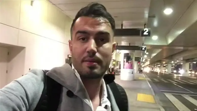 فرید از فرودگاه لس آنجلس