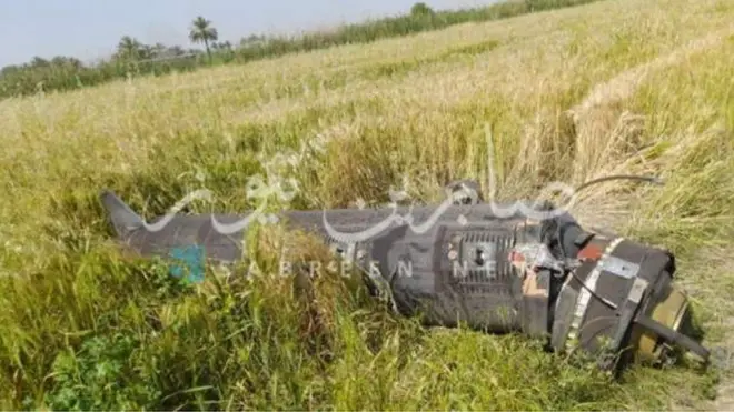 کانال تلگرامی صابرین‌نیوز عکس‌هایی را منتشر کرده که نشان می‌دهد بقایای یک موشک اسرائیلی در مرکز عراق پیدا شده است