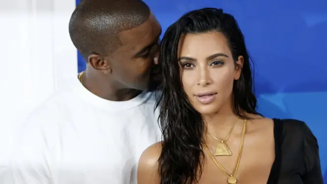 كيم كاردشيان وزوجها كين ويست