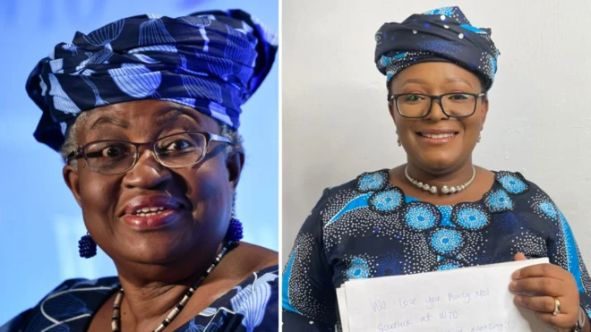 Temie Giwa-Tubosun dress up like Ngozi Okonjo-Iweala