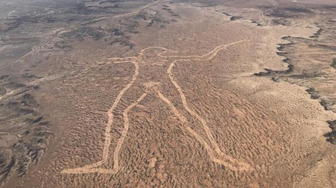 A 2016 picture of the Marree Man artwork in South Australia