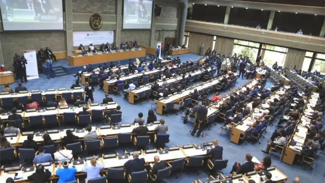 સંયુક્ત રાષ્ટ્રની બેઠકની તસવીર