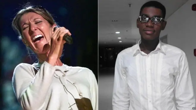 A 17 ans, Samuel reprend les tubes de la chanteuse québécoise Céline Dion depuis Libreville
