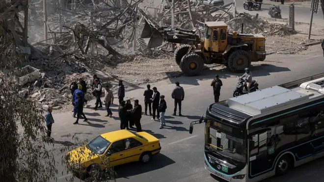 خرابی های ناشی از جنگ در تهران