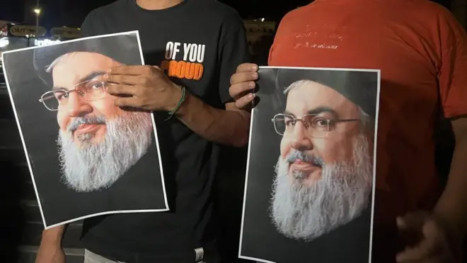 A portrait of Nasrallah