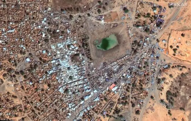 Ishusho y'umujyi wa el-Fasher wahindutse isibaniro hagati ya RSF n'ingabo za leta mu mezi agera kuri 18 ashize