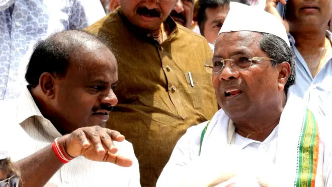 कुमारस्वामी और सिद्धारमैया