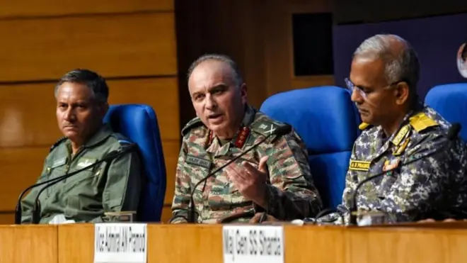 भारतीय सुरक्षा दलाची पत्रकार परिषद