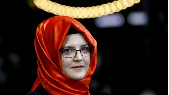 خدیجه چنګېز د خاشقجي د وژل کېدو پرمهال د هغه کوژدنه وه