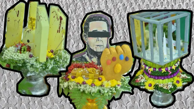 ภาพประกอบ พานไหว้ครูล้อการเมือง