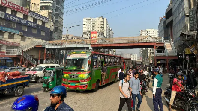 ঢাকার শ্যামলী এলাকার ছবি। 