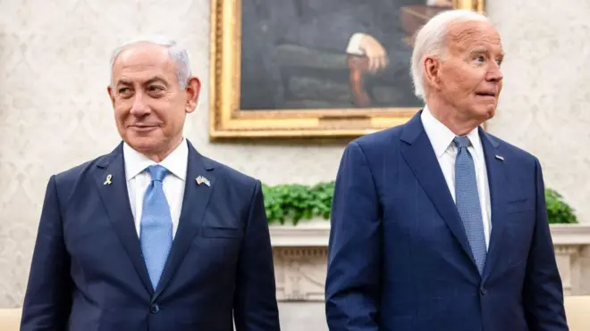 इसराइली पीएम बिन्यामिन नेतन्याहू और अमेरिकी राष्ट्रपति जो बाइडन