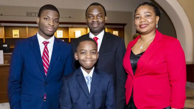 Tanitoluwa "Tani" Adewumi and family