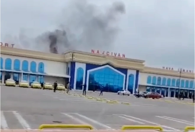 Naxçıvan hava limanına dron düşüb