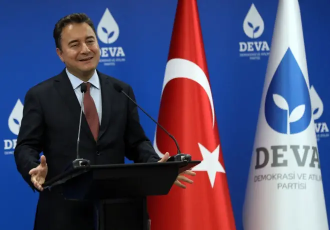 ali babacan deva partisi genel merkezinde açıklama yapıyor, Ekim 2021
