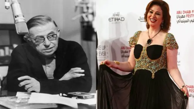 إلهام شاهين وسارتر